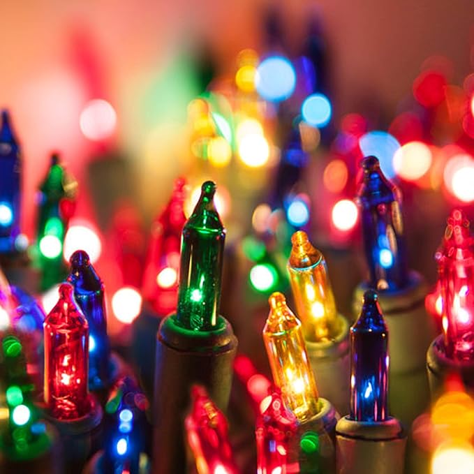 FUNPENY Multi-Colored Christmas Lights, 2 Pack Total 32FT 100LED Battery Operated Mini String Light with 8 Modes, Waterproof Tree Lights for Outdoor Indoor Patio Garden Party Christmas Decorations