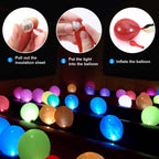 ZGWJ 100PCs Green Balloon Lights Mini, Battery Powered, Long Standby Time Waterproof Tiny Led Round Light for Paper Lantern Balloon Party Easter Eggs Wedding Christmas Halloween Decorations