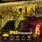 164FT Christmas Lights Outdoor Decorations 1512LED Fairy String Light 12 Lighting Modes with Timer Memory Waterproof Christmas Light for Yard Roof Party Holiday Wedding Garden Decor