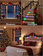 C9 LED Christmas Lights Outdoor,25FT Multicolored Christmas Lights with 26 Colorful Clear Multicolor LED Bulbs,Connectable Old Fashioned Xmas light for Garden Patio Xmas Tree Party Home Decor