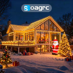 Outdoor Christmas Lights, 400LEDs 131FT Christmas Tree String Lights, IP67 Waterproof 8 Modes Warm White Holiday Lights with Remote for House Yard Xmas Decorations
