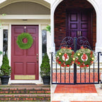 Zeyune Christmas DIY Green Wreath 14 Inch Artificial Christmas Wreaths Faux Plain Wreaths for Decorating Front Door Window Room Farmhouse Xmas Party Indoor Outdoor(Norfolk Pine,8 Pcs)