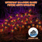 6 FT 54 LED Halloween Lights, 8 Modes & Timer Battery Operated Halloween Pumpkins Lights with Willow Vine Twig Garland, 3D Waterproof Decorations Lights for Home Indoor Wall Fireplace Mantle Party