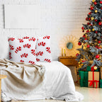 Mixweer 2 Pcs Tufted Christmas Throw Pillow Cover 18 x 18 Inch Candy Tufted Pillow Covers 3D Xmas Pillows Case Decorative Soft Cushion Cover for Sofa Couch Bed Room