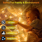 350LED Christmas Lights Indoor Outdoor, 90ft 12 Modes Warm White LED String Lights with Timer Dimmable, Waterproof Tree Lights for Xmas Patio Yard Fence Bedroom Wedding Garden Decor Warm White
