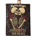 olpddz Gothic Skeleton Flannel Blanket Gifts for Couple,60x50inch,Goth Romance Design Throw Blankets with Dark Rose and Skull,for Bedroom,Sofa,Living Room,Camping,Valentine,Halloween Decor Throws