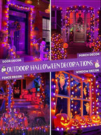 Upgraded 250 LED C6 Connectable Halloween String Lights, 82FT Orange and Purple Lights, Waterproof Fairy Twinkle Light Plug in with 13 Modes & Timer for Outdoor Indoor Party Tree Halloween Decorations