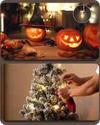 Christmas Village Lights, Decoration String Lights 12Ft with 6 C7 LED Bulbs, Warm White, with Socket and Switch, for Christmas Snow House,Pumpkin Crafts,Holiday Decoration W04VL05
