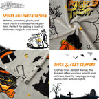 Pumpkin Halloween Throw Blanket 50” x 70” Reversible Castle Cat Bat Print Fleece Throw Blanket, 320 GSM Surper Soft Warm Cozy Blanket for Couch Sofa, Halloween Harvest Gifts and Orange Home Decor