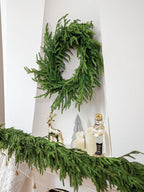 26" Norfolk Pine Wreath Real Touch Christmas Wreath for Front Door Winter Wreaths for Walls Windows Porches Indoor Outdoor Christmas Xmas Decorations Holiday Decor