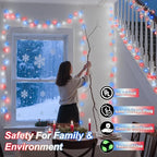750 LED 240FT Christmas String Lights Outdoor, Christmas Light with 8 Lighting Modes& Timer & Memory, Plug in Waterproof Clear Wire Twinkle Light for for Xmas Yard Tree Party Decor Red White Blue