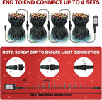264ft 800 LED Christmas Tree String Lights Outdoor Fairy Lights Plug in, Expandable Green Wire Clear Bulbs Mini Lights 8 Modes, Xmas Wedding Party Decoration (Multicolor)