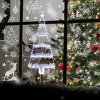 Toodour Christmas Decorations Indoor Lights, 2.65ft LED Christmas Lights, Cool White Wall Window Hanging Light, Battery Operated Holiday Decoration for Outdoor Garden New Year Home Decor
