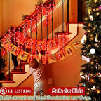 XURISEN 132ft Christmas Lights Decorations Outdoor, 1280 LED 8 Modes Fairy Lights with 240 Drops,Plug in Waterproof Timer Memory Function for Christmas Holiday Wedding Party Decor(Red)