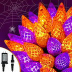 Upgraded 250 LED C6 Connectable Halloween String Lights, 82FT Orange and Purple Lights, Waterproof Fairy Twinkle Light Plug in with 13 Modes & Timer for Outdoor Indoor Party Tree Halloween Decorations