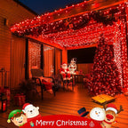 JMEXSUSS 400 LED Red Christmas Lights, 132ft Red String Lights Plug in with Remote, 8 Modes Christmas String Light Outdoor Indoor for Tree Garden Yard Porch House Decorations