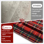 CARRIE HOME Red Tartan Plaid Christmas Throw Pillow Covers 20x20 Set of 2 Christmas Couch Pillow Covers Xmas Decor for Winter Holiday