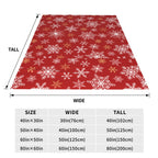 50x60 Soft Plush Warm Fleece Winter Christmas Snowflakes Throw Blanket