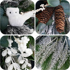 Winter Wreaths for Front Door Outside- 24 Inch Outdoor Christmas Wreath with White Owl,Pine Cones,Cedar and White Berries,Artificial Snowy Winter Decorations for Home Farmhouse Door Decor