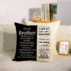 ACAROMAY Birthday Gift for Brother Ideas Decorative Throw Pillow Covers 18 x 18 Inch Life is Better with Brtohers Christmas Halloween Decor Pillow Cases for Home Couch All Seasons (Brother)