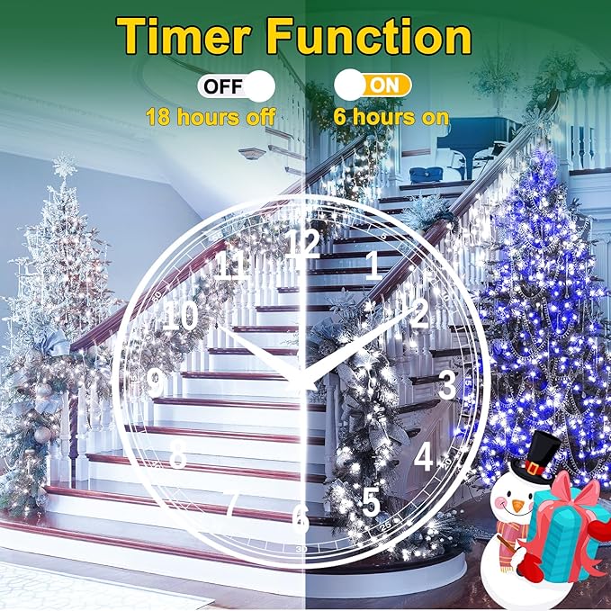 50FT 480 LED Christmas Lights Outdoor Decorations with 90 Drops Timer 8Mode Curtain String Lights Waterproof Plug in Fairy Lights for Indoor,Xmas,Party,Patio,Window,Fence,Trees Decor(Cold White)