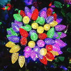 C7 LED Christmas String Lights, 30 FT 50 Colorful Strawberry LED Bulbs, Hanging C7 Christmas Lights Indoor Outdoor for Xmas Tree Holiday Garden Patio Backyard Decor, Multicolor