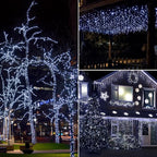 Christmas String Lights 66Feet 200 Led Twinkle Fairy Lights String with 8 Light Modes for Christmas Trees Garland Wreath Wedding Indoor Outdoor Holiday Decorations with White