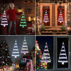 Toodour Christmas Decorations Indoor Lights, 2.65ft LED Christmas Lights, Cool White Wall Window Hanging Light, Battery Operated Holiday Decoration for Outdoor Garden New Year Home Decor