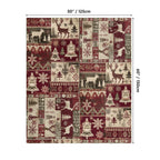 Horaldaily Christmas Flannel Blanket Throw, Christmas Red Reindeer Snow Soft Fuzzy Plush Cozy Fleece Blankets for Couch Sofa Bed Lounging, Ideal Gifts for Kids Adults Wife Self, 50x60