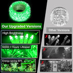 750LED Christmas Lights Outdoor Use, 240ft 12 Modes Green LED String Lights with Timer Dimmable, Waterproof Christmas Tree Lights for Xmas Patio Yard Fence Balcony Garden Party Decor Green