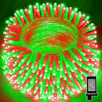 LAMPHOME 66ft Christmas Decorative Mini Lights, 200 LED Transparent Wire Fairy Starry String Lights Plug in, 12 Lighting Modes, for Indoor Outdoor Xmas Tree Wedding Party Decoration (Red+Green)