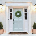 24 Inch Pine Wreath Christmas Wreaths for Front Door, Real Touch Pine Wreath Large Artificial Green Wreaths for Walls Windows Porches Farmhouse Indoor Outdoor Home Decor