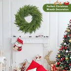 26 Inch Christmas Wreath, Christmas Wreaths for Front Door, Artificial Pine Wreath for Table Wall Window Indoor Outdoor Christmas Decoration
