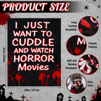 Buryeah Horror Movie Gifts Horror Movie Blanket 50"x60" Throw Blanket Scary Nightmare Plush Warm Black Red for Home Sofa Decor Couch Bed