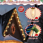 25 FT C9 LED Christmas Lights Outdoor with Clips, Large Bulb Christmas String Lights with Christmas Light Clips, Warm White Christmas Roofline Lights for House and Garden Xmas Decoration