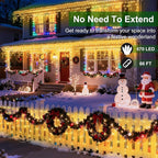 670 LED Christmas Lights with 148 Drops, 66ft 12 Modes Hanging ice String Lights with Timer & Dimmable & Waterproof, Plug-in Fairy Lights for Tree Holiday Wedding Party Christmas Decor Warm White