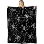 Soft Lightweight Halloween Throw Blanket for Kids & Adults - 50x60 inches, Spider Decor for Sofa, Bed, Travel, Camping
