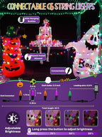 Upgraded 250 LED C6 Connectable Halloween String Lights, 82FT Orange Purple and Green Lights, Waterproof Fairy Twinkle Light Plug in with 13 Modes & Timer for Outdoor Indoor Halloween Decorations