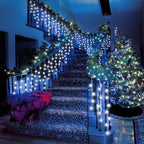 33FT Christmas Lights Outdoor, 400 LED Outdoor String Lights Waterproof Plug in with 8 Modes & Timer, Christmas String Lights for Tree Party, Garden, Holiday Decorations（Cool White）