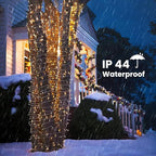 Christmas Lights Warm White, 75 Ft 200 LED Christmas String Lights Connectable, 8 Modes, Timer, Waterproof Fairy Twinkle Light for Party, Garden, Patio, Home, Wedings, Holiday, Xmas Tree Decorations