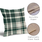 Christmas Plaid Pillow Covers 16x16 Set of 2 Forest Green Grey Buffalo Checkered Decorative Tartan Pillowcases Xmas Winter Holiday Outdoor Rustic Farmhouse Throw Cushion Case Decor for Couch Sofa Bed
