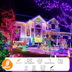 LitHome Color Changing Christmas String Lights, 35 Colors 66Ft 200 LED Christmas Lights Outdoor with Remote, Connectable Plug in RGB String Light for Xmas Tree Indoor Outside Party Holiday Decoration