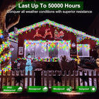 792 LED Christmas Lights with 176 Drops,82ft 8 Modes Fairy Hanging String Lights with Timer Waterproof, Plug-in Christmas String Lights for Holiday Wedding Party Christmas Decorations (Multicolor)