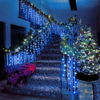 131FT Christmas Lights Outdoor 1440 LED Christmas Decorations Waterproof Plug in with 8 Modes & Timer Christmas Lights for Roof Party Garden Holiday Decor (Blue)