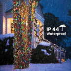 Christmas Lights Multicolor, 75 Ft 200 LED Christmas String Lights Connectable, 8 Modes, Timer, Waterproof Fairy Twinkle Light for Party, Garden, Patio, Home, Wedings, Holiday, Xmas Tree Decorations