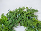 22" Cedar Wreath with Blue Berry Christmas Wreath for Front Door for Windows Mantle Porches Walls Indoor Outdoor Xmas Christmas Decorations Home Decor
