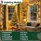 Christmas Lights Indoor Outdoor Waterproof, 132FT 400 LED 8 Modes Warm Light String Lights for House Decorations, Ideal for Christmas Trees, Wedding, and Party