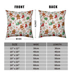 Kwlegh Christmas Pillow Covers 18x18 Set of 2 Gingerbread Man Throw Pillow Covers Xmas Tree Socks Gloves Snowflakes Pillow Case for Holiday Decor Couch Sofa