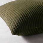 Topfinel Corduroy Throw Pillow Covers Pack of 2 Gray 16"x16" No Insert with Hidden Zipper | Decorative Cushion Covers for Fall, Halloween, Thanksgiving, Christmas Green