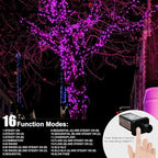 LAMPHOME 66ft Christmas Decorative Mini Lights,200 LED Transparent Wire Fairy Starry String Lights Plug in, 11 Lighting Modes, for Indoor Outdoor Xmas Tree Wedding Party Decoration (Pink)